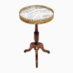Vintage French Marble Top Wine Table, 1930s