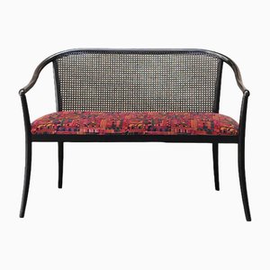 Black Wood and Vienna Straw Bench, Italy, 1960s