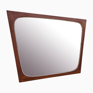 Specchio trapezoidale con cornice in teak, anni '60