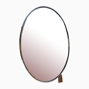 Specchio ovale in argento, anni '60