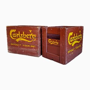 Caja de madera de Carlsberg, años 60