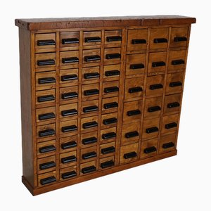 Industrial Dutch Beech & Pine Workshop Cabinet, 1950s