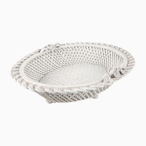 Vintage Ceramic Bowl with Braided Effect from Capodimonte