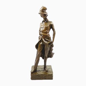 Escultura de bronce de Ratapoil al estilo de Honoré Daumier, siglo XX
