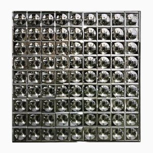 Square Faceted Witch Mirror with Infinity Effect, 20th Century
