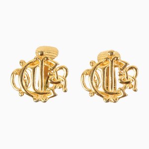 Emblem Motif Earrings by Christian Dior, Set of 2
