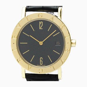 18k Gold Leather Quartz Watch from Bvlgari