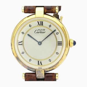 Reloj para mujer de cuarzo bañado en oro Must Vendome de Cartier