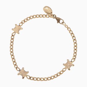 Triomphe Gold Metal Bangle from Celine