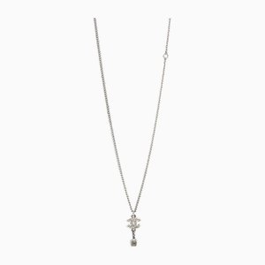 Silver Coco Mark Necklace from Chanel
