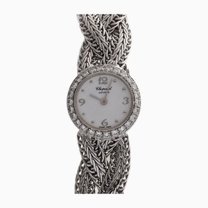 Reloj para mujer con bisel de diamantes y esfera blanca de cuarzo de Chopard
