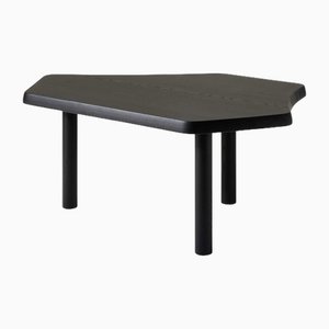 Montparnasse Black Lacquered Wood Free Form Table by Charlotte Perriand