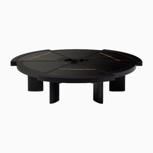 Black Lacquered Wood and Marble Rio Table by Charlotte Perriand