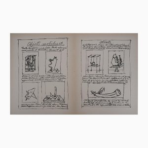 Alberto Giacometti, Objetos en movimiento y mudos, 1952, Litografía original
