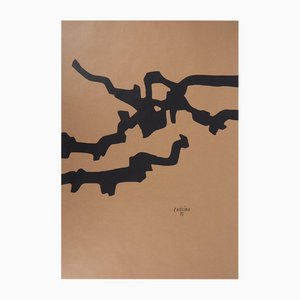 Eduardo Chillida, Abstraktion mit schwarzen Linien, Lithographie