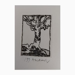 Pierre Alechinsky, Tree, Original Engraving