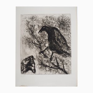 Marc Chagall, El cuervo y el zorro, Grabado original