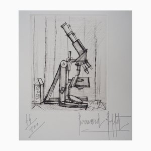 Bernard Buffet, microscopio, 1959, grabado original