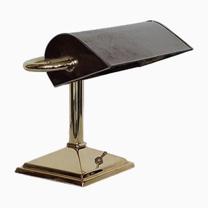 Edwardian Brass Bank Clerks Desk Lamp