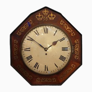 Horloge Murale Regency en Palissandre et Laiton