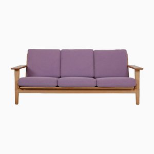 Ge-290 3-Seater Sofa in Purple Fabric by Hans Wegner, 1990s