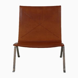 Pk22 Stuhl aus Cognacfarbenem Elegance Leder von Poul Kjærholm, 2000er
