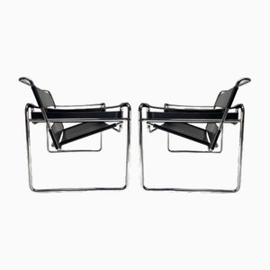 Wassilly Armchairs attributed to Marcel Breuer for Gavina, 1970s, Set of 2
