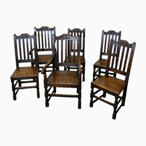 19th Century Country Dining Chairs, Set of 6