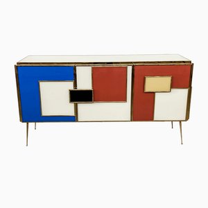 Glass Door Sideboard, 1980s