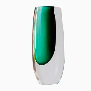 Scandinavian Art Sommerso Glass Vase by Vicke Lindstrand for Kosta, Sweden