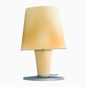 Lámpara de mesa posmoderna de vidrio atribuida a Daniela Puppa para Fontana Arte, años 80