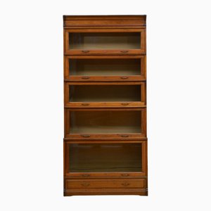 Five Section Walnut Barrister Bookcase, 1940