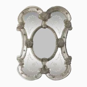 Venetian Murano Glass Mirror, Italy, 1950s