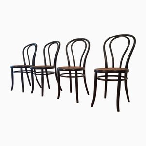 Dining Chairs in Curved Beech in the style of Thonet, Italy, Set of 4