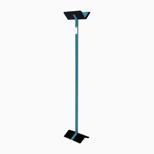 Lámpara de pie posmoderna en negro y azul, años 80