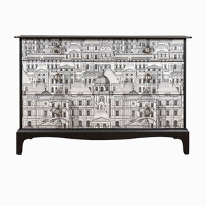 Mind the Gap Decoupage Chest of Drawers in the style of Fornasett ffor Stag Minstrel, 1960