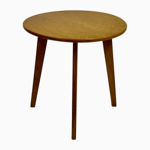 Circular Oak Side Table, 1950s