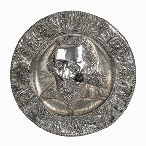 19th Century Victorian Silver Plated Shakespeare Charger, Elkington, 1850s