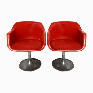 Set of Vintage Swivel Armchairs by Albert Jacob for Grosfillex, 1980s