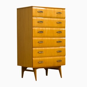 Mid-Century Maple Tallboy Chest of Drawers from Meredew, 1960s