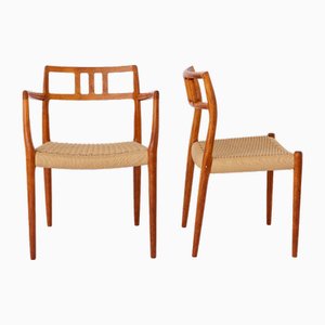 Danish Teak Model 79 Dining Chairs by Niels Moller, 1960s, Set of 9