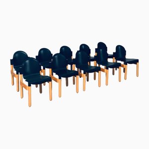 Postmodern Stacking Chairs Flex 2000 by Gerd Lange for Thonet, Germany, 1983, Set of 10