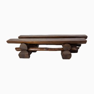 Set of Vintage French Farmhouse Benches in Pine, 1960