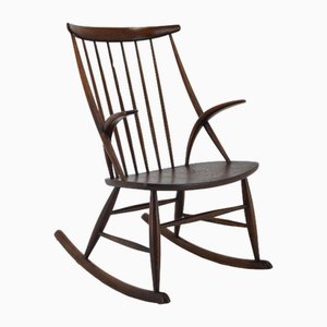 No. 3 Rocking Chair by Illum Wikkelso for Niels Eilersen, Denmark, 1960s