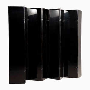 Black Lacquered Wood Screen attributed to Carlo Scarpa, 1970s