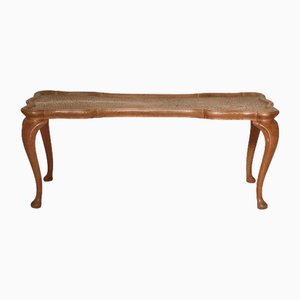 Carved Coffee Table with Gouged Top in Oak by Frits Henningsen, Denmark, 1940s