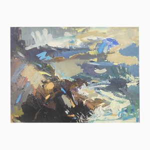 Paul Wadsworth, St Ives Bay, pintura al óleo, 2022
