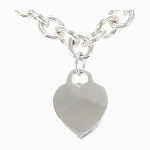 Silberne Halskette mit Herzanhänger von Tiffany & Co.