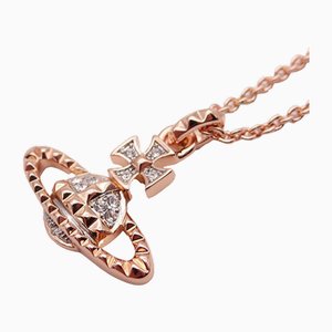 Collar de diamantes de imitación en oro rosa Vivienne Westwood