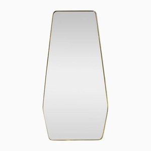 Italian Free-Form Mirror in Gilded Brass, 1960s